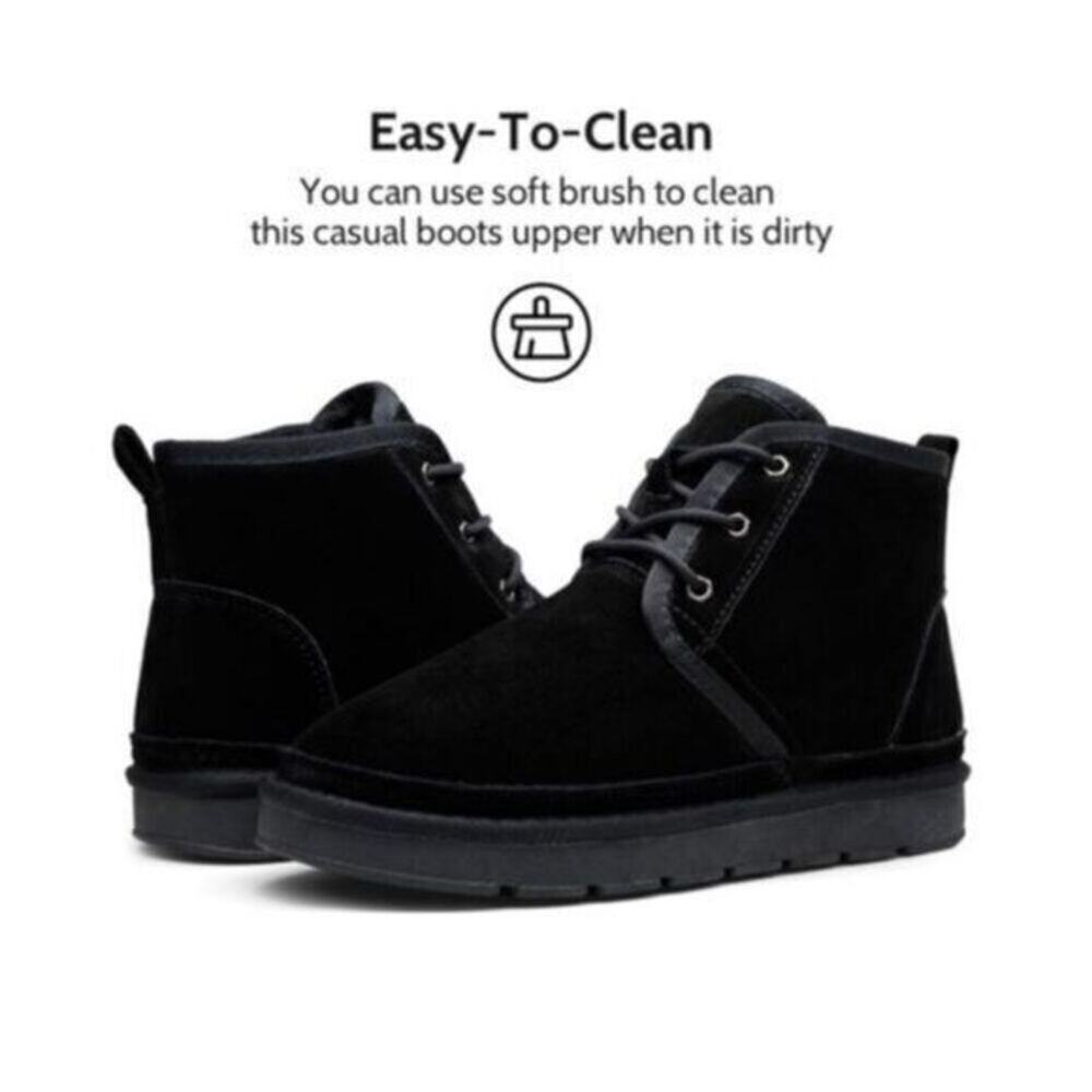 Dream Pairs Men's Winter Boots sz 12 Suede Snow Boot Leather NEW # box 159